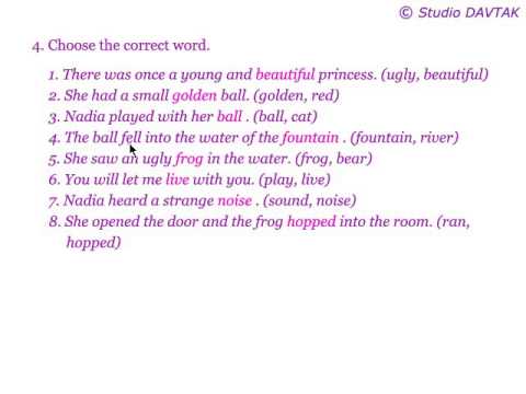 4. Choose the correct word. - YouTube