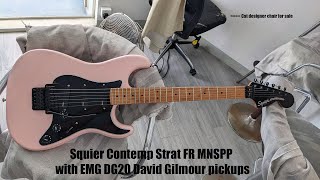 Squier Contemp Strat with EMG DG20 pickups - YouTube