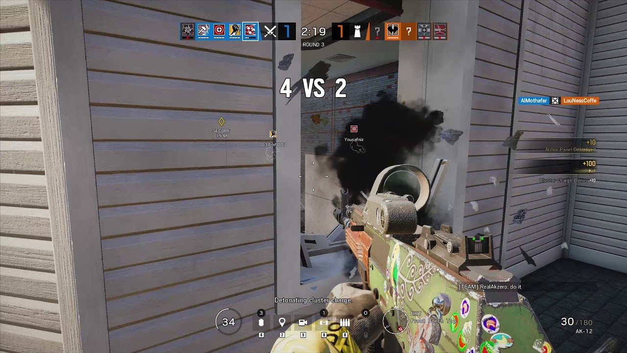Fuze floating Cluster Charge