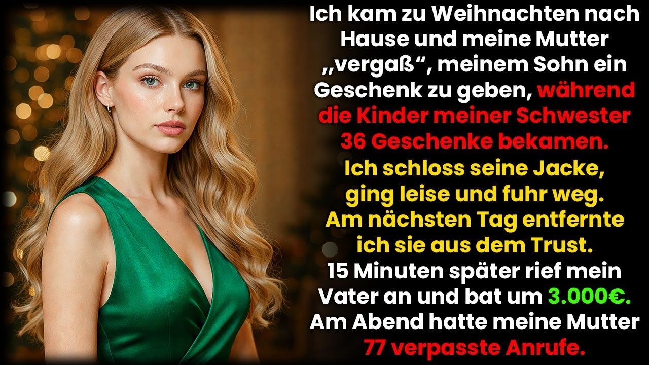 Zu Weihnachten bekamen ihre Kinder 36 Geschenke – mein Sohn keines. Ich ging einfach …