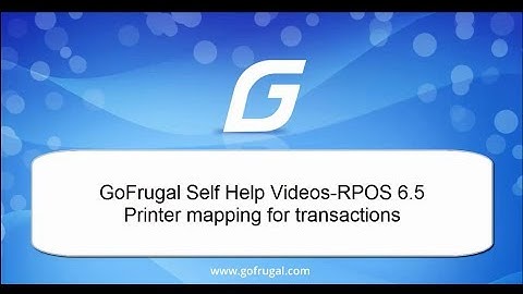 Printer mapping for all type of transactions.