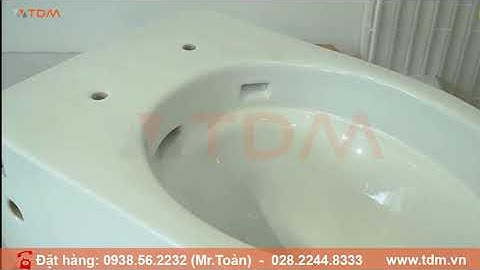 TDM.VN | Review bồn cầu treo tường Inax AC-952VN (AC952VN) bao gồm két âm tường và nút nhấn