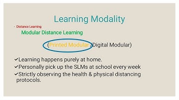 MODULAR DISTANCE LEARNING