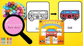 How to Learn Colors for Kids I Educational Shapes, Spelling, Counting I Vehicles Van Transportation