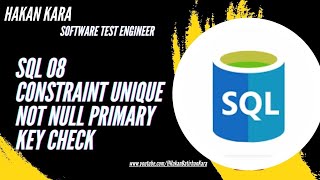 SQL 08 Constraint Unique Not Null Primary Key Check