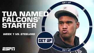 Tua Tagovailoa named the Falcons' starting QB for Week 1 vs. the Steelers 🚨 | Get Up Pats Seahawks Preview Tua Tagovailoa Named Falcons Week 1 Starter Sportscenter