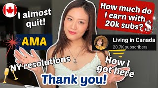 Celebrating 20k subs & sharing my YouTube Earnings 🥳💵 by Living in Canada 3,713 views 5 months ago 9 minutes, 11 seconds