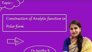 Construction of Analytic Function in Polar form
