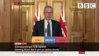 Coronavirus: UK government briefing held as PM self-isolates 🔴 @BBCNews  - BBC