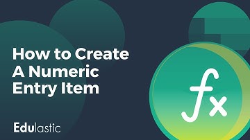 How to Create a Numeric Entry Item