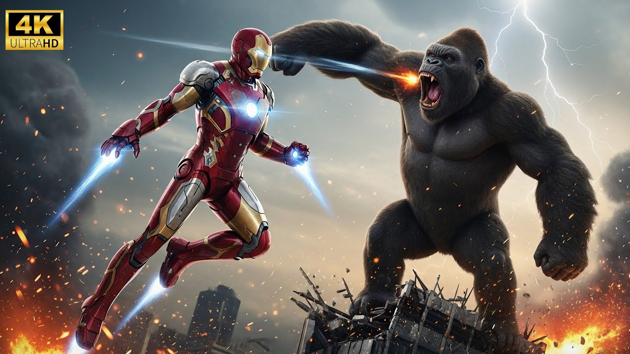 Iron Man vs King Kong 🦍 | The Legendary Battle of Strength and Tech 2025 ⚔️