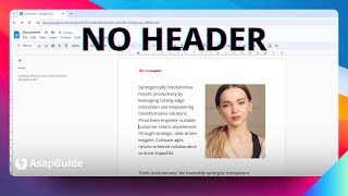 How to Get Rid of Header in Google Docs