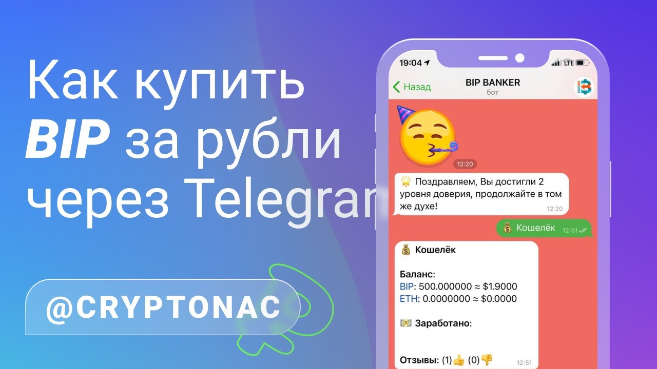Как быстро купить криптовалюту BIP за фиатные рубли / блокчейн Minter / BIP_Banker_bot