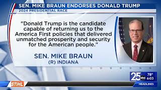 ABC 25 Evening News - Braun Endorses Trump