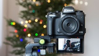 Canon M5 flip screen on a tripod!