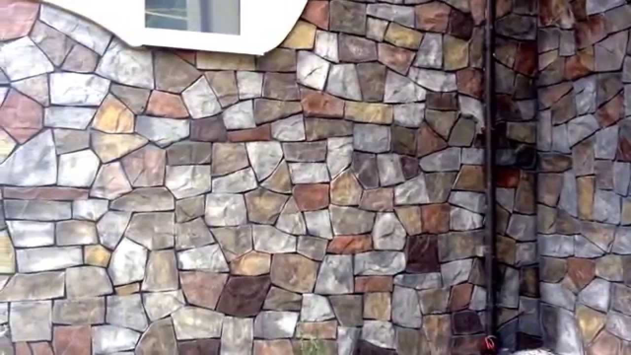Отделка утепленного фасада под камень - YouTube