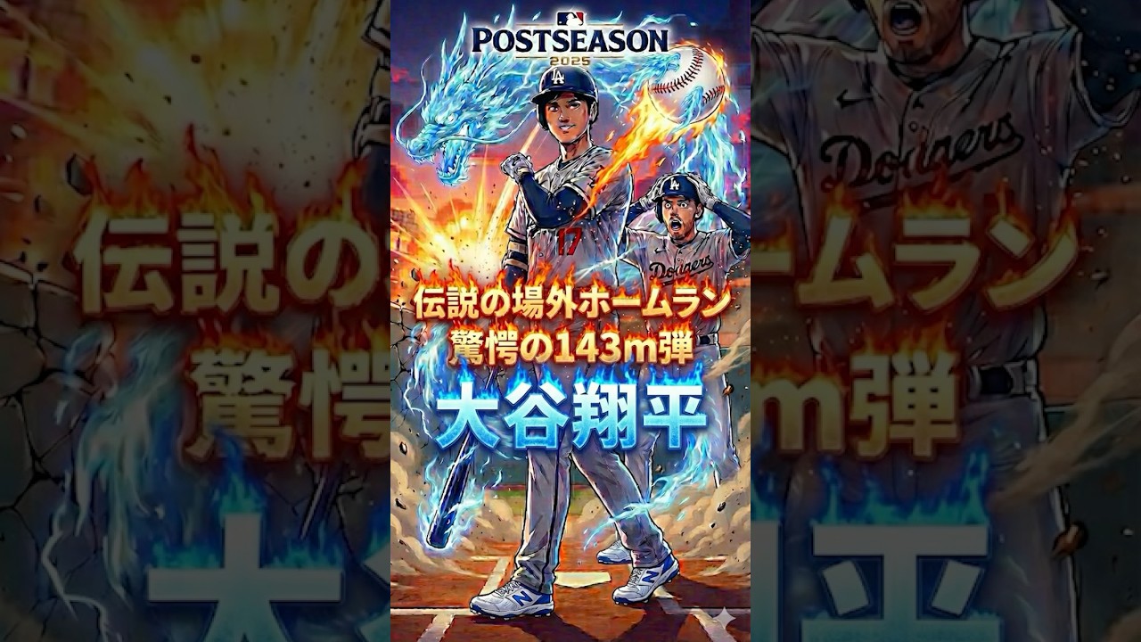 🚨【規格外143m】大谷翔平、ポストシーズンでクラブハウス越え伝説の場外ホームラン！ #Shorts