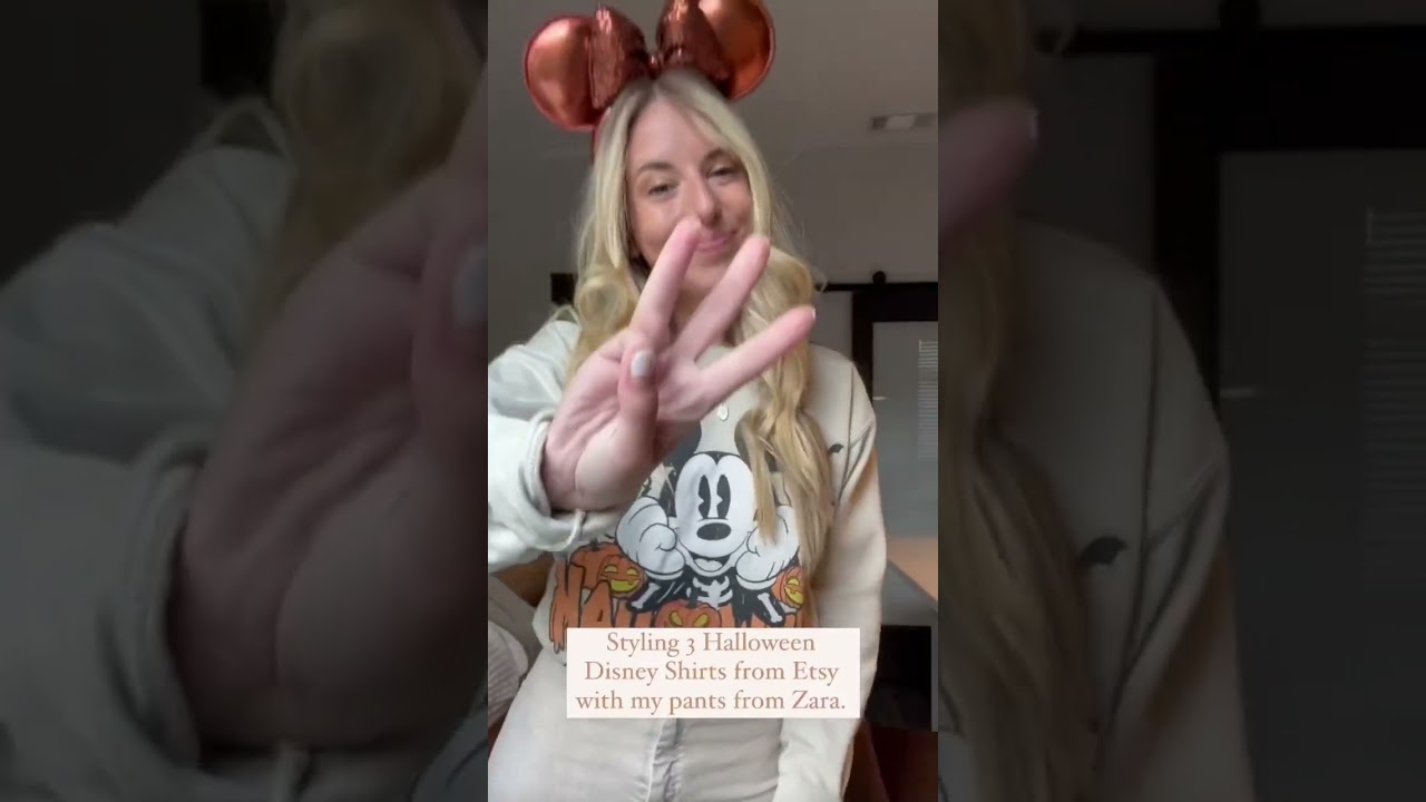 Three of my favorite Etsy Disney Halloween shirts!