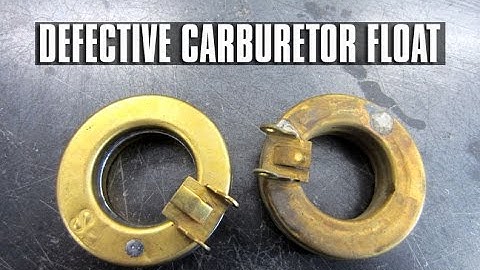 HOW-TO Spot A Defective Carburetor Float!