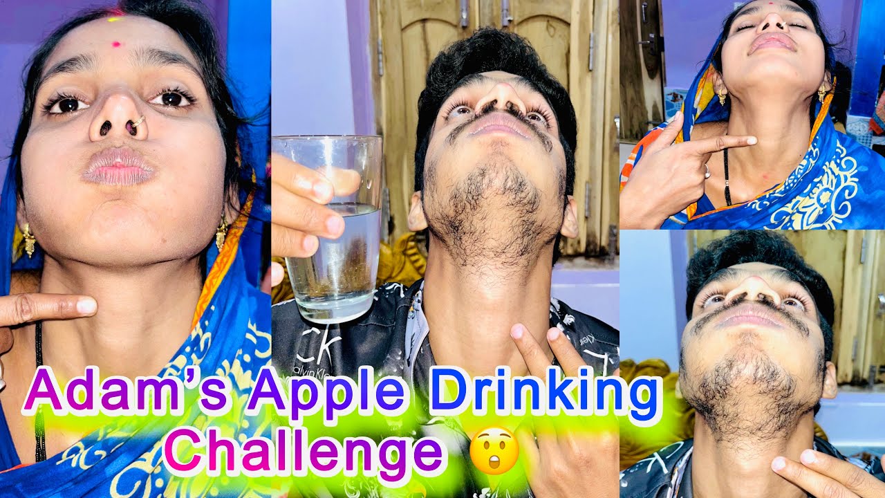 Adam’s Apple Drinking Challenge 😲
