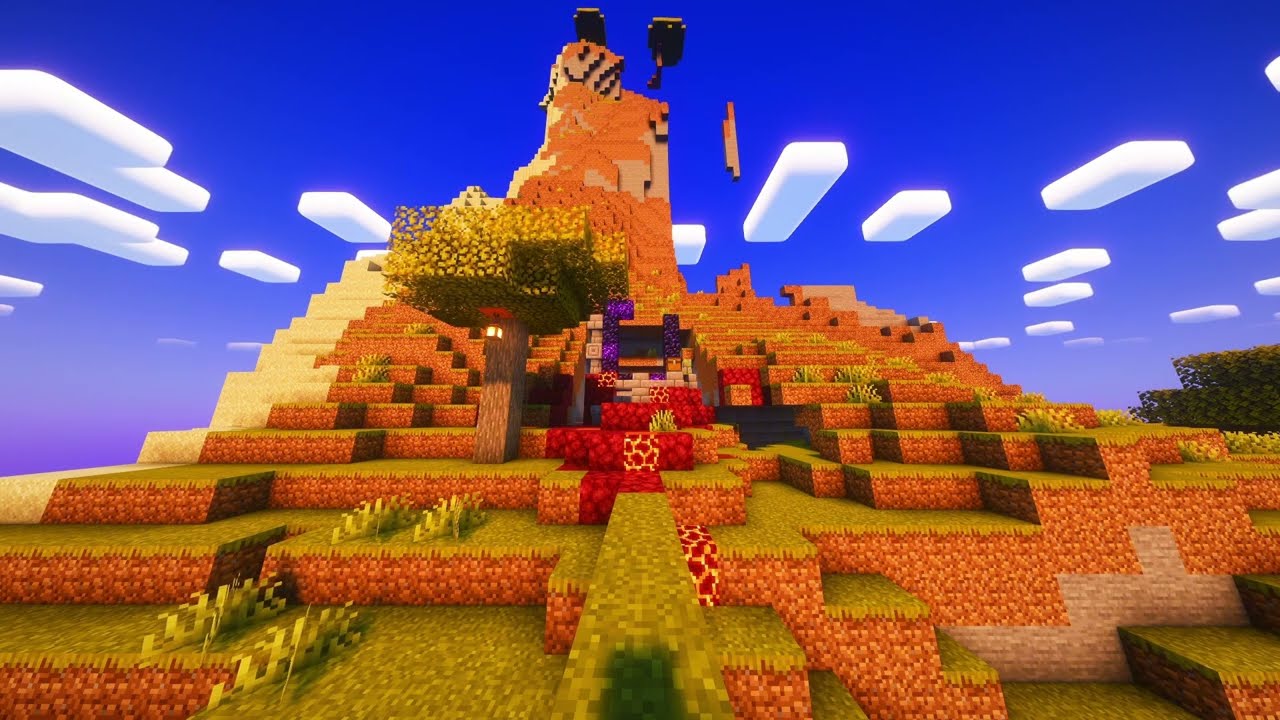 🔥 Ruined Nether Portal Ambience | Relaxing Minecraft Savannah Vibes 🌾