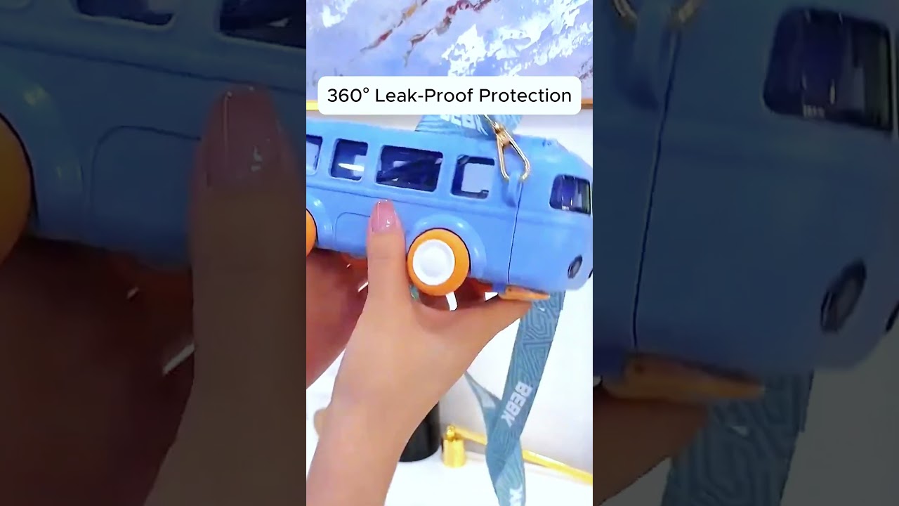 Your Child Will Love Drinking Water Thanks to This Cute Bus Bottle!