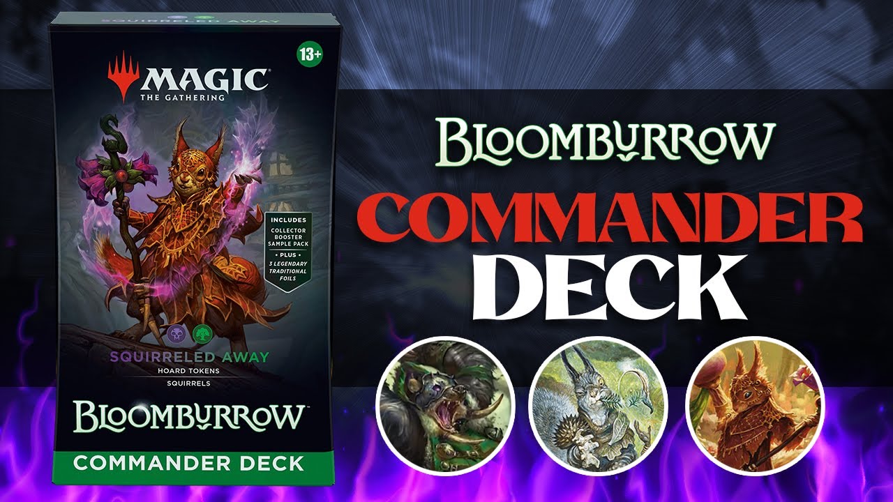 mtg bloomburrow commander decks squirreled away Magic The Gathering Deck Squirreled Away Bloomburrow Commander Precon