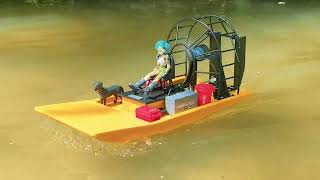 My little yellow airboat, Aquacraft mini alligator #rcboat #airboat