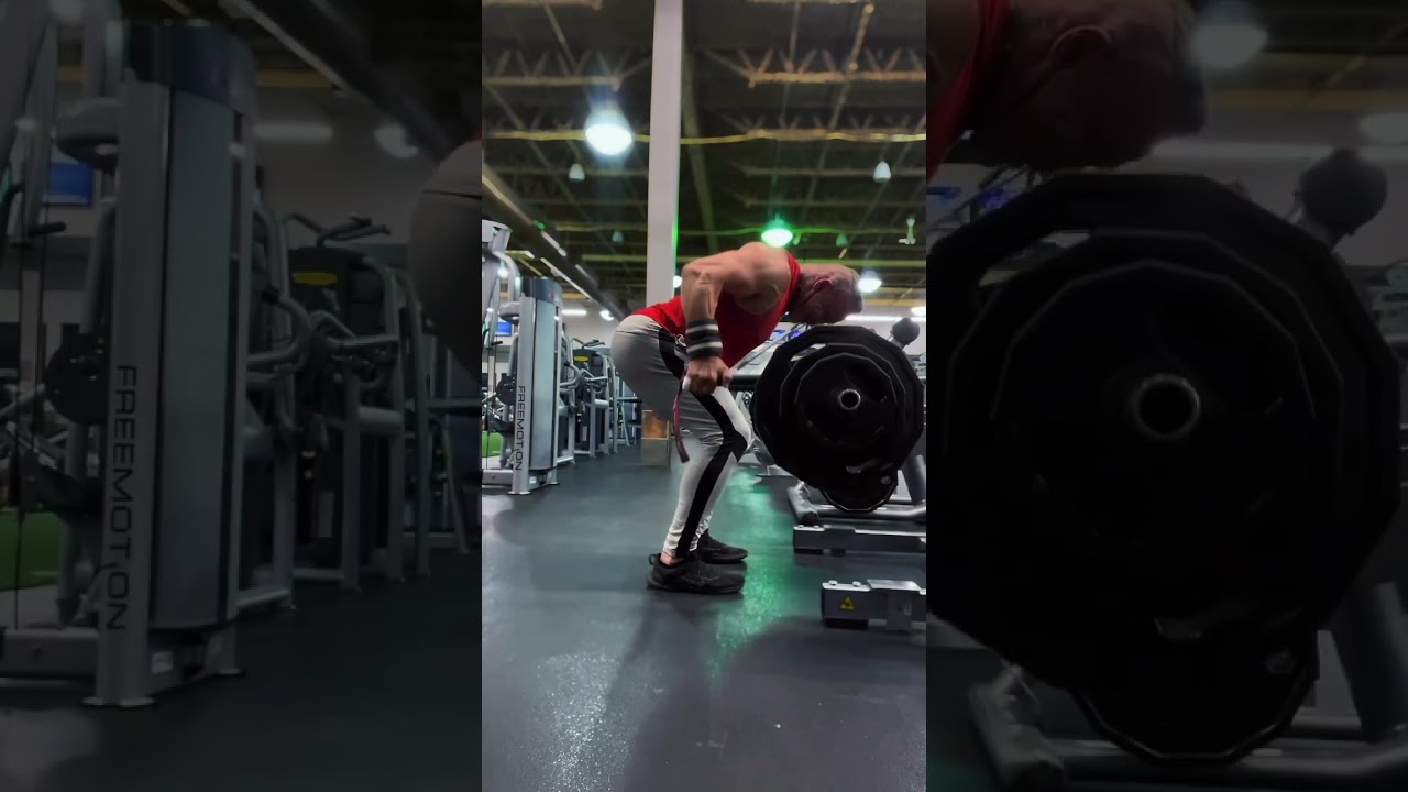 Bent over machine rows are a great way to develop back thickness. Keep your chest up and pull