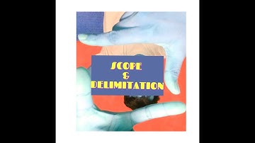 WRITING SCOPE AND DELIMITATION