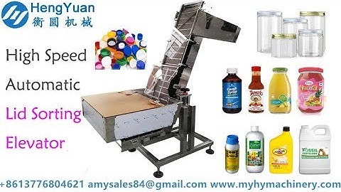 High Efficiency Lid Sorting Elevator Match with Capping Machine