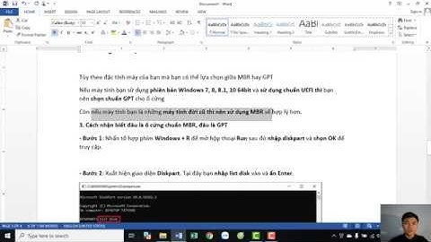 1. Chuẩn Legacy và UEFI là gì? 2. Chuẩn MBR và GPT là gì?  3. Máy bạn đang sử dụng chuẩn nào?