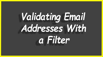 Python Programs #96: Validating Email Addresses With a Filter