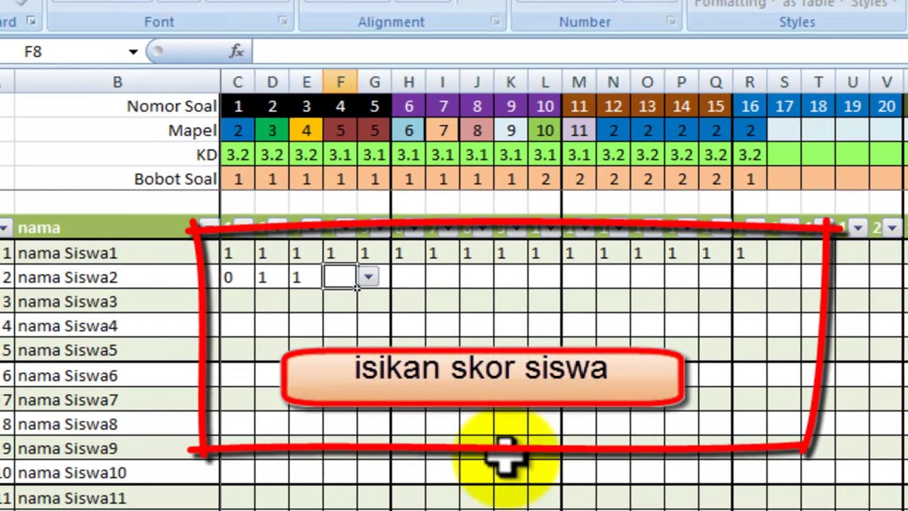 format penilaian k 13 kelas 5 semester 2