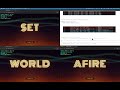 SET WORLD AFIRE — Three Browsers, One Burning World (built live by Claude + web CLI)
