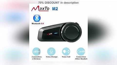 A must-have product! Maxto M2 Motorcycle Helmet Bluetooth Headset 5.0 For 6-Riders Intercom Distan
