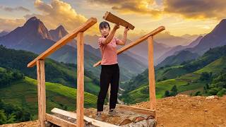 Building My Own Chicken Farm Alone | Small Woman Builds a Wooden Coop from Scratch