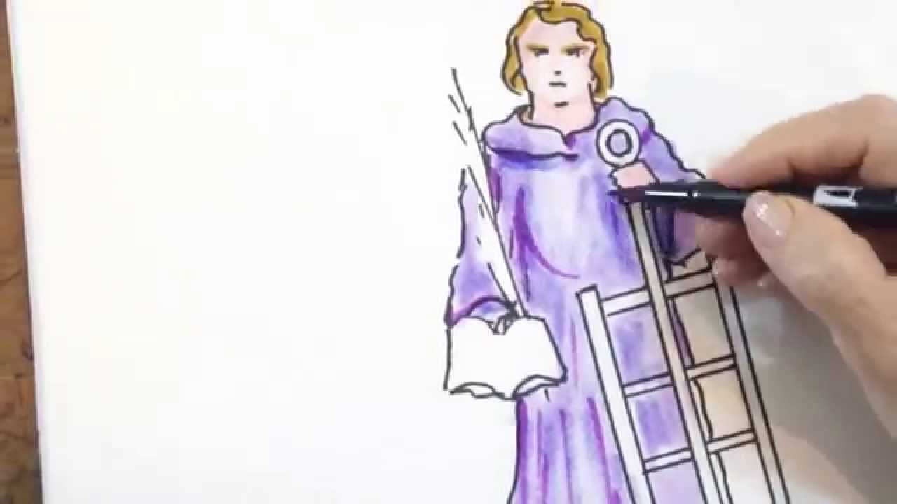 Saint Lawrence Patron of Chefs Live Drawing & Narrated Prayers