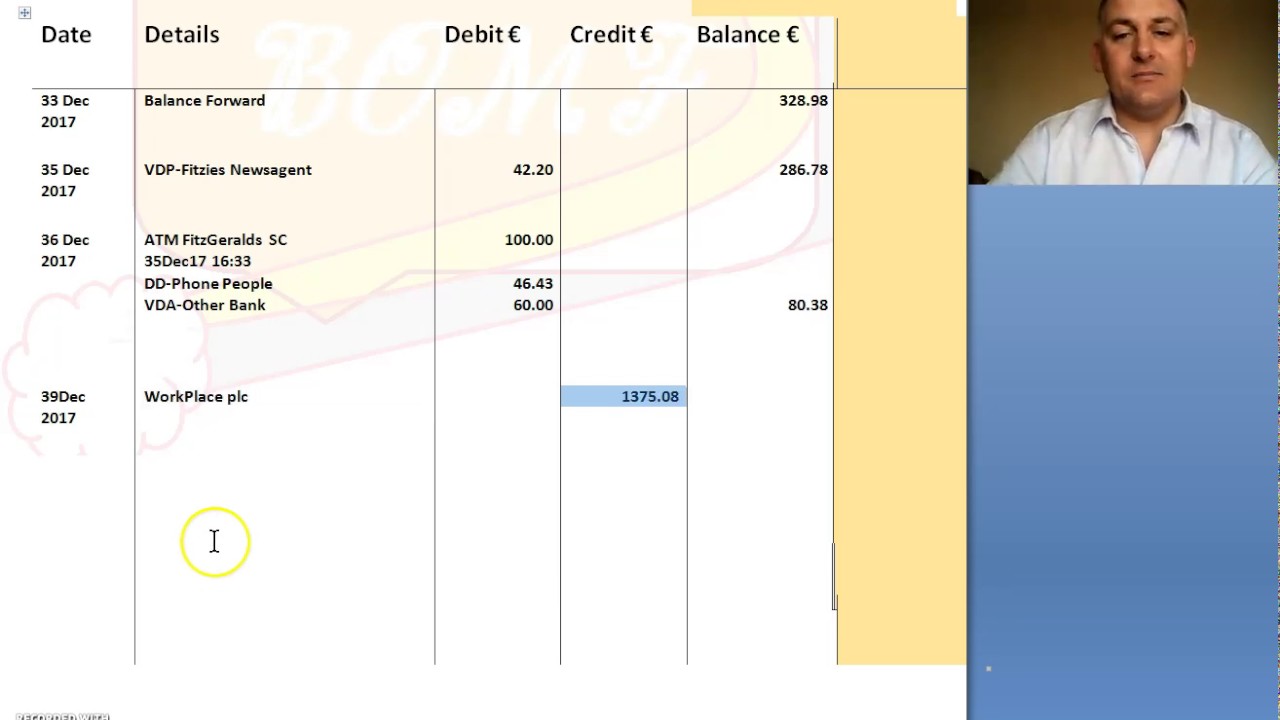 Understanding the Bank Statement