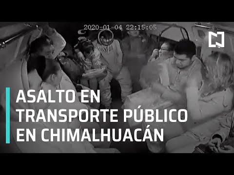 Asalto en transporte público en Chimalhuacán captado en video - Las Noticias