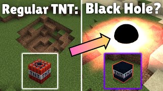 EPIC TYPES OF TNT IN MINECRAFT! (More TNT! Addon)