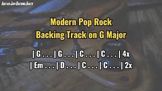 Modern Pop Rock Guitar Backing Track in G Major