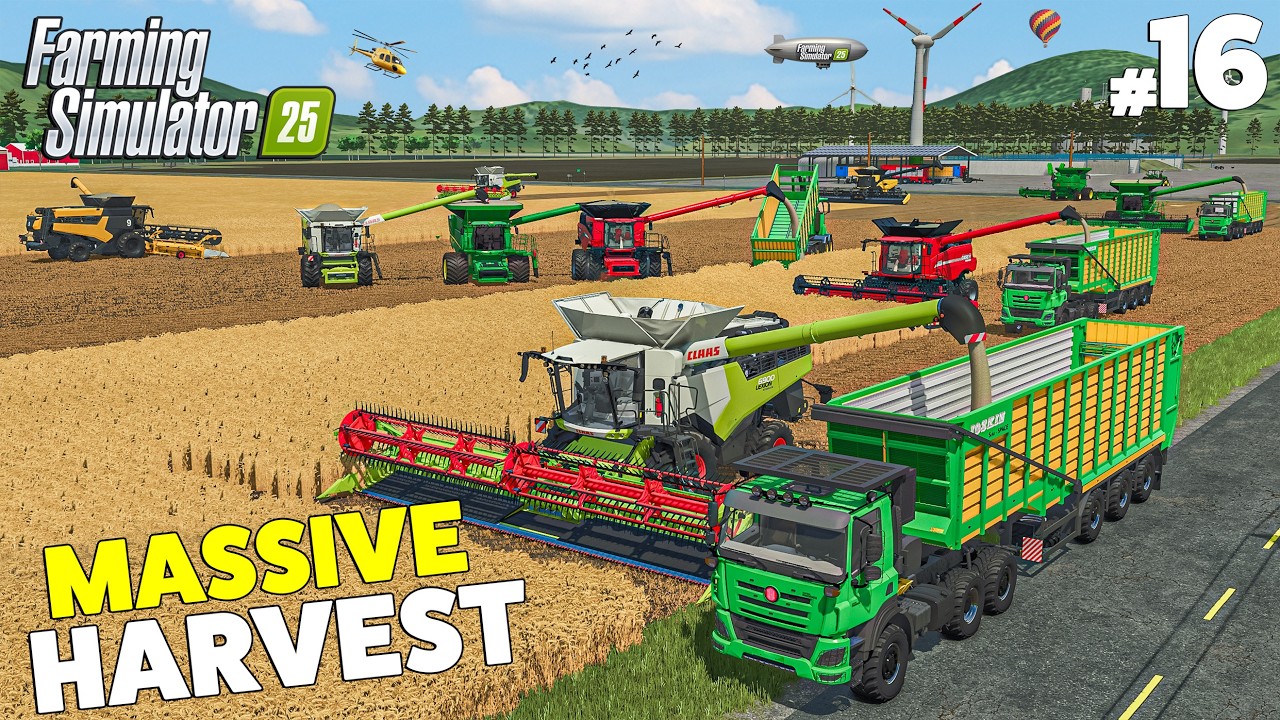 Ultimate Multi-Crop Harvesting W/ Multi Harvesters | Massive Farm | Farming Simulator 25