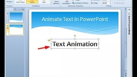 How to Add animations to text in PowerPoint 2007  HD