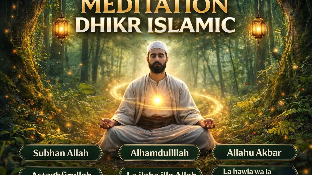 1 Hour Islamic Dhikr Meditation for Anxiety Stress Relief Calm Mind ...