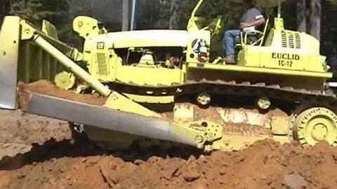EUCLID TC-12, Powerful Twin engine machine, Cletrac, Caterpillar D6 with a scraper, and more...