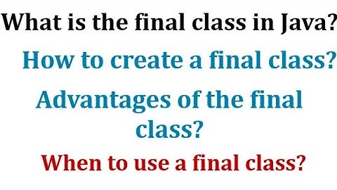 Final Class in Java  | Java in Telugu | Java Basics 64