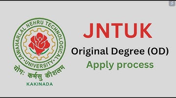 JNTUK Original Degree(OD) Apply process  #jntuk #college #btech