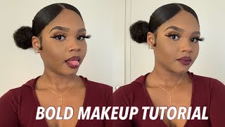 SIMPLE EYES + BOLD LIPS MAKEUP TUTORIAL