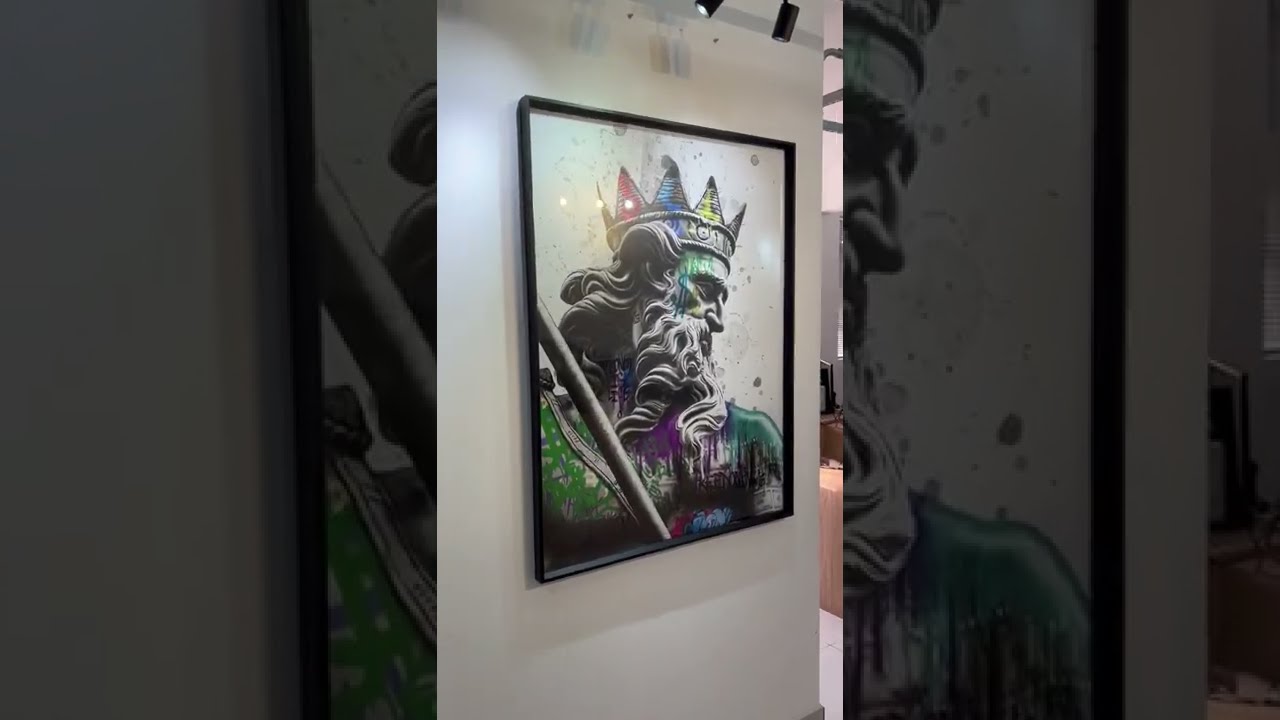 Vídeo de Quadro Poseidon Grafite CRAIG